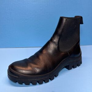 ATP Atelier Womens Catania Black Vacchetta Chunky Leather Ankle Boots EU39/US9